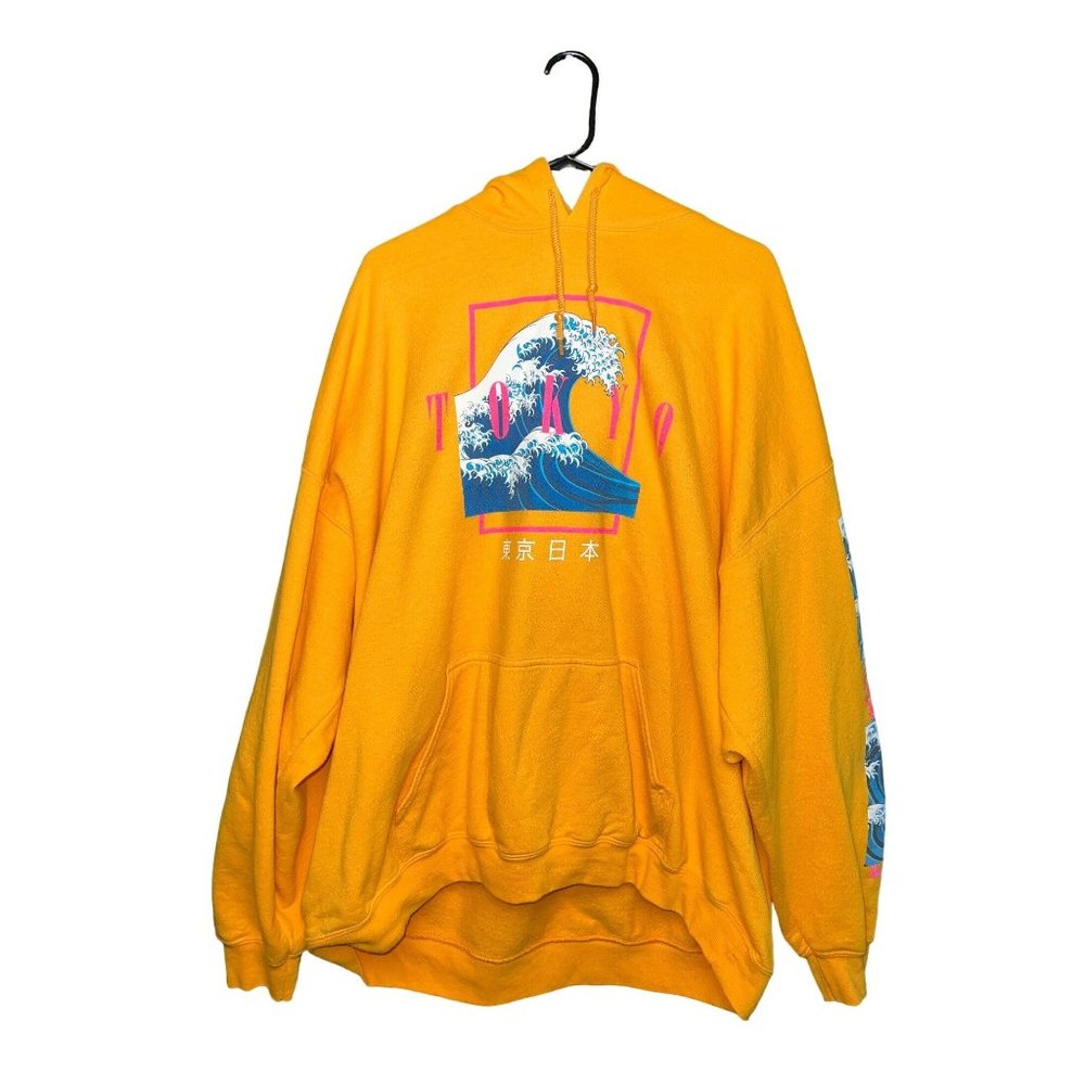 Yellow Tokyo SZ 3X Graphic Print Hoodie